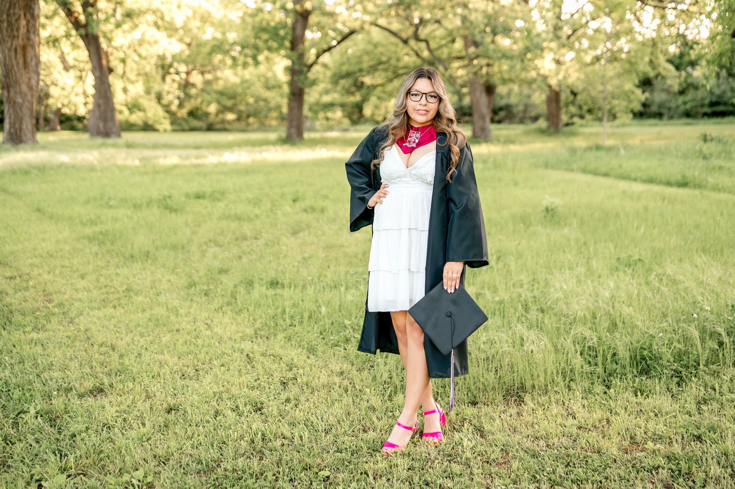 Tulsa senior session at Coal Creek Farm in Jenks