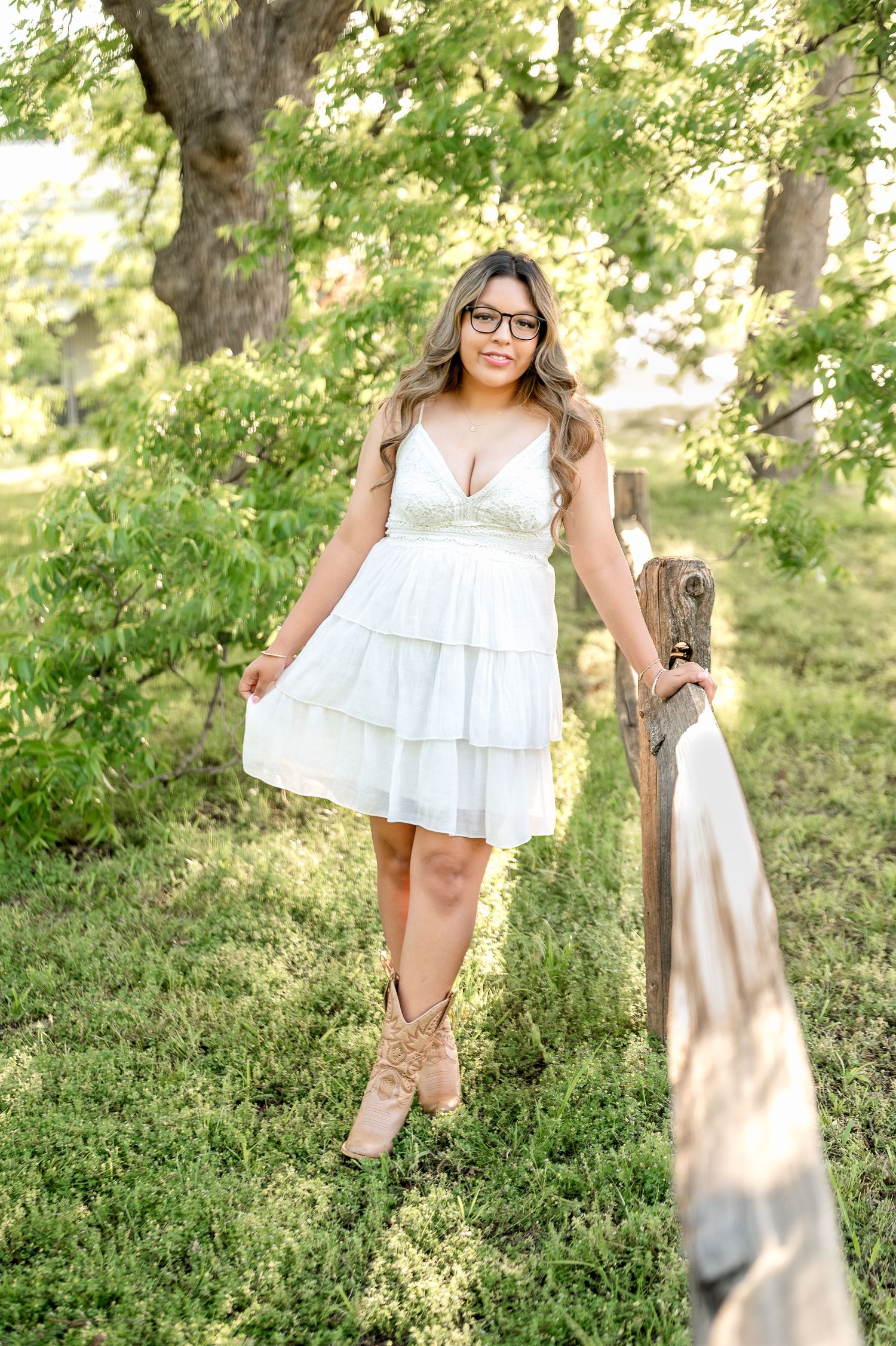 Tulsa senior session at Coal Creek Farm in Jenks