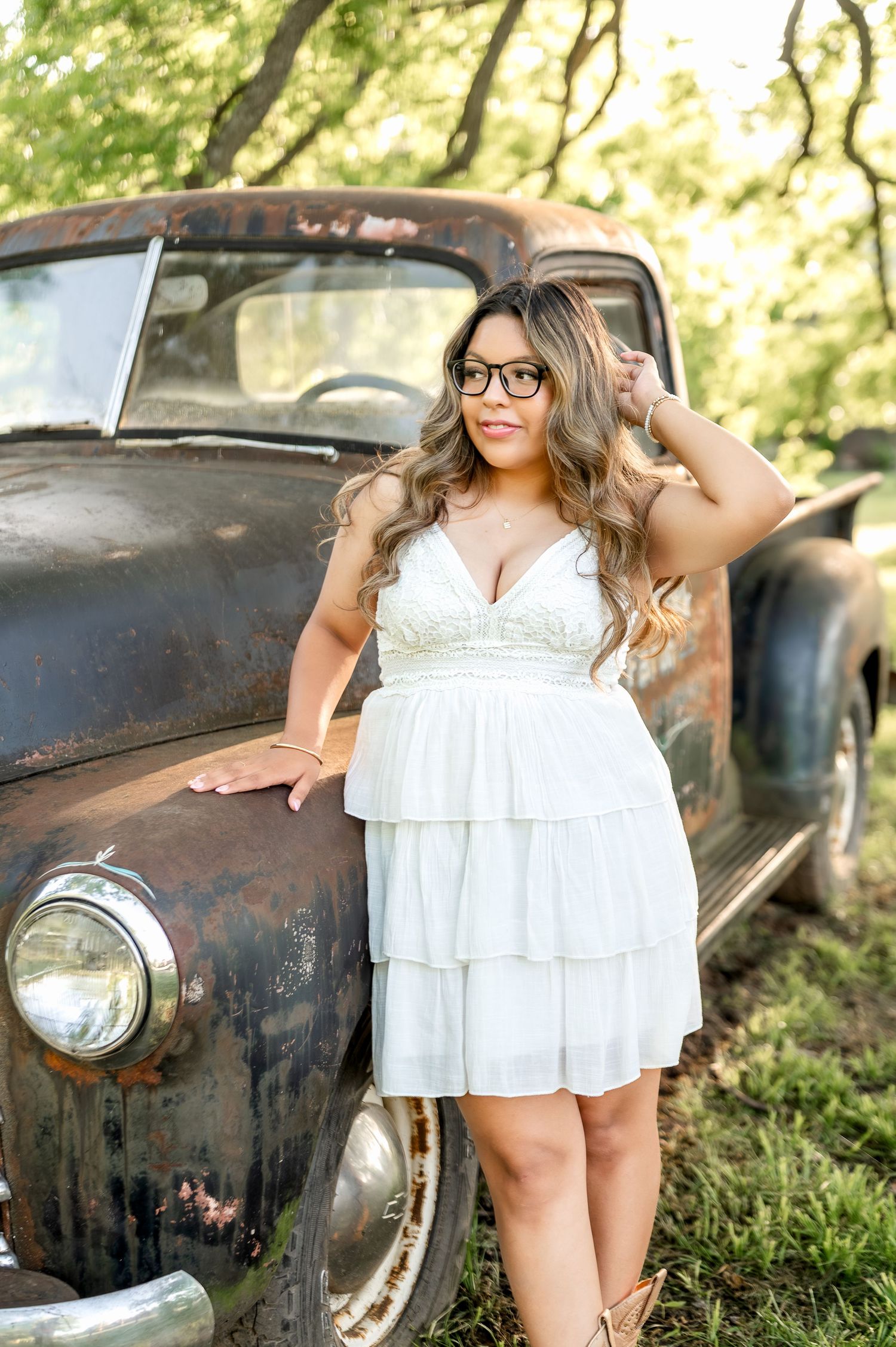 Tulsa senior session at Coal Creek Farm in Jenks