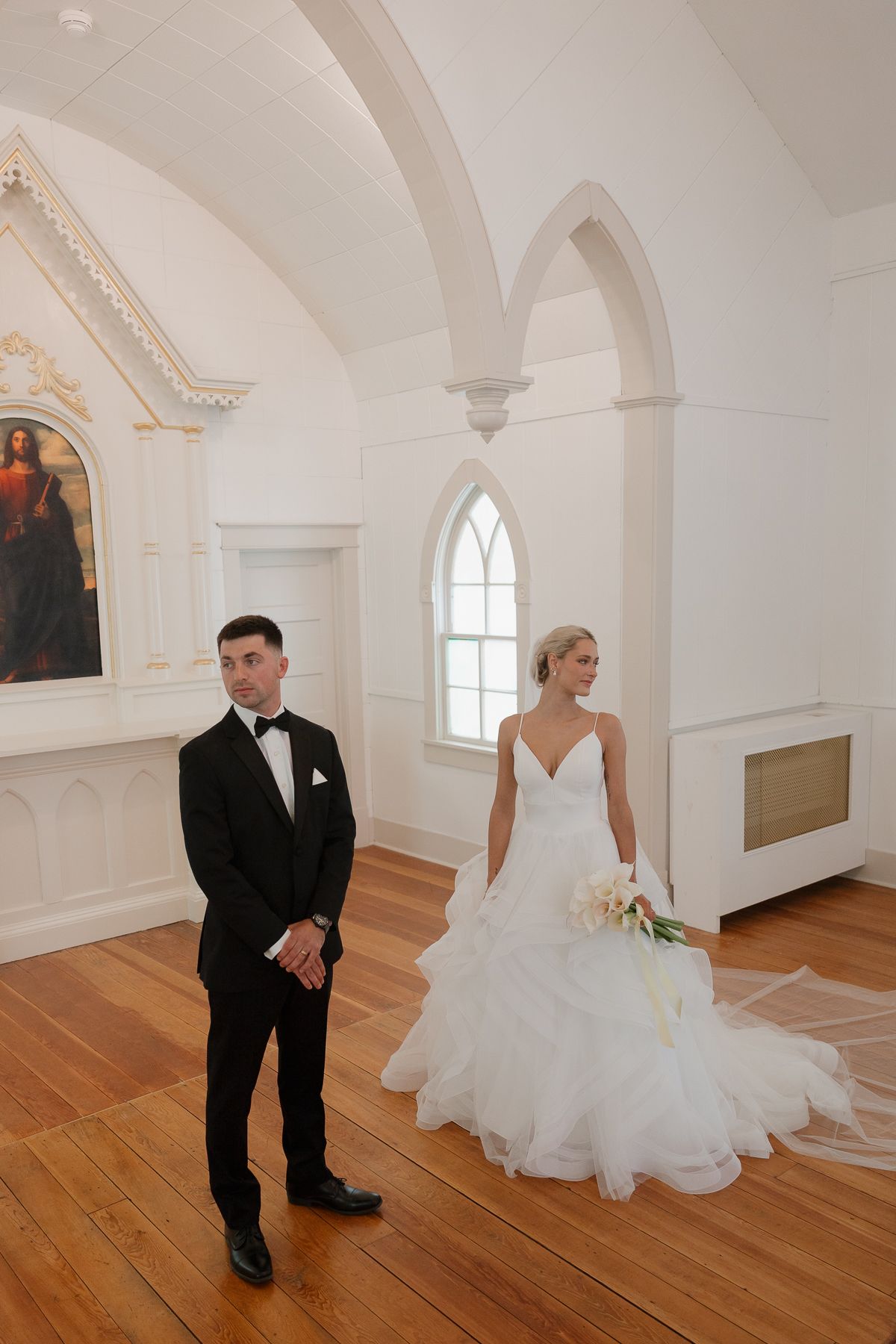 Wedding Couple Portraits, South Dakota Photographer, Little White Church