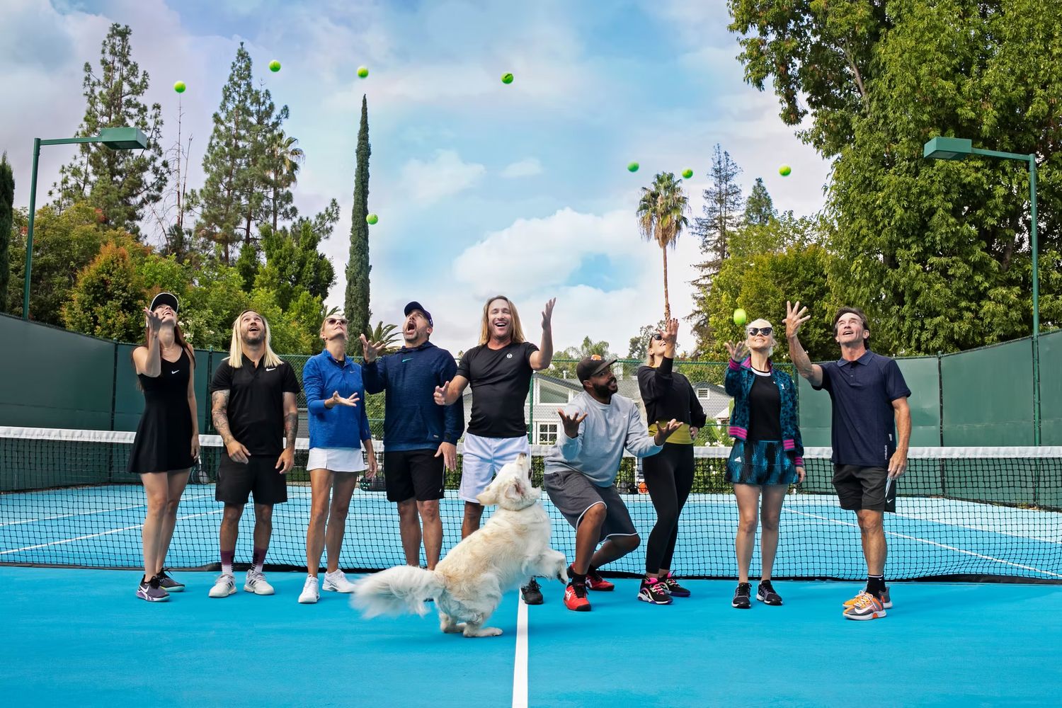 Hollywood Reporter Article Tennis Steve Carell, Donald Faison, Jeff Probst