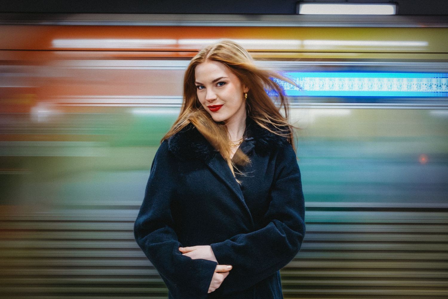 Grace Chistine, Actress at Chicago Train Station