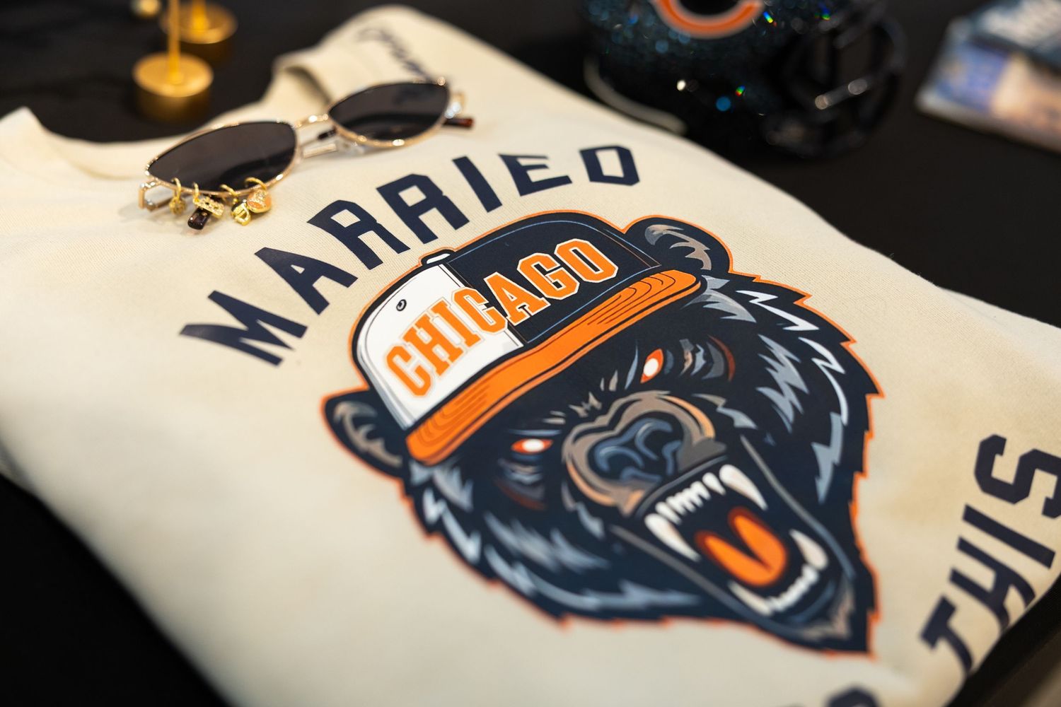 Rad and Refined Sunglasses and Sweatshirt, Chicago Bears Wives