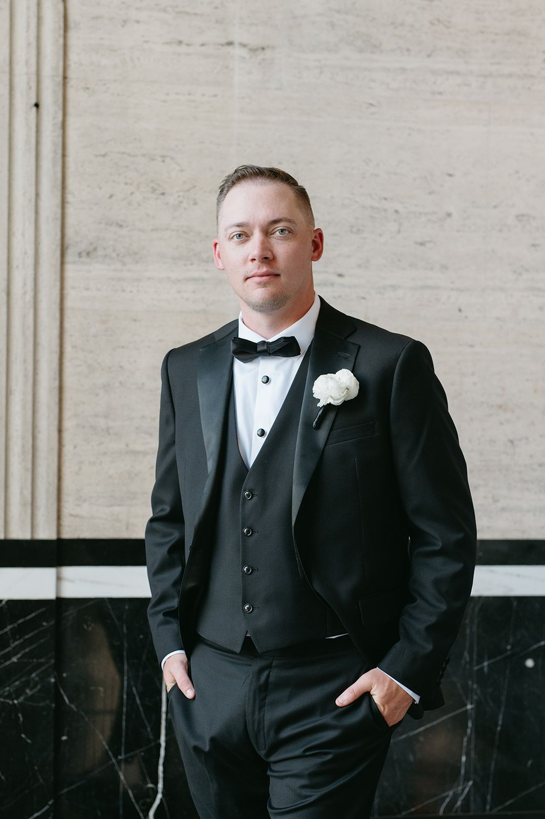 Editorial groom portraits at The Carlisle Room.