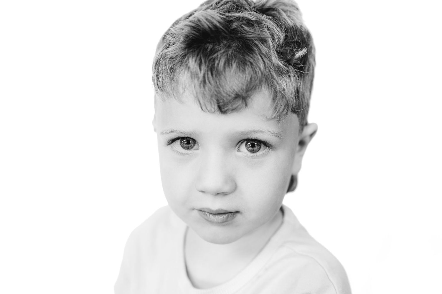 Black and white fine art children’s portrait photographed in Tipp City, Ohio.