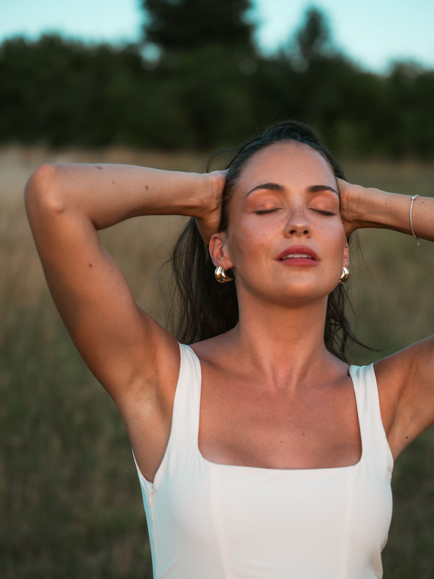 Editorial portrait in golden hour