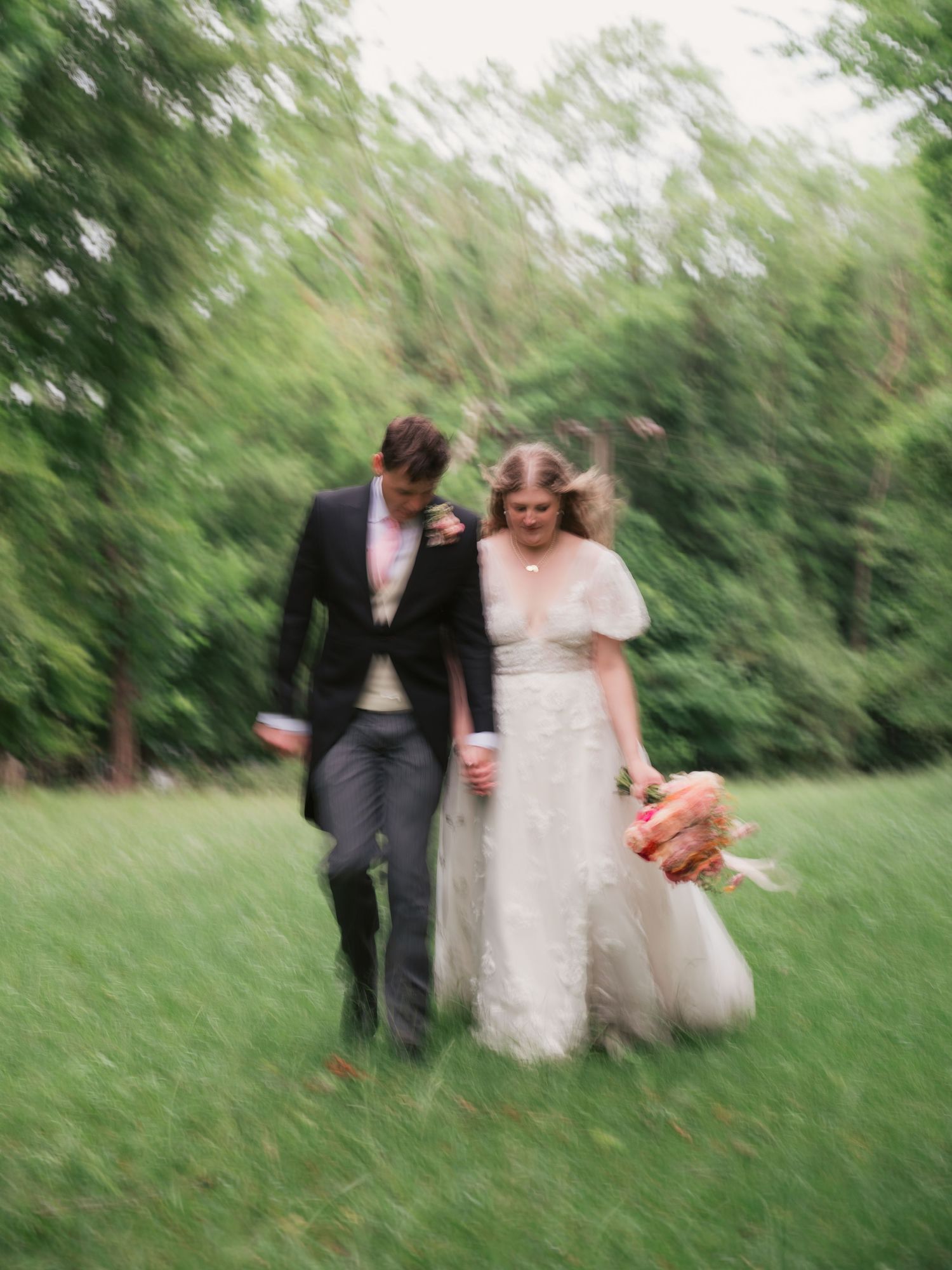 Motion blur wedding shot