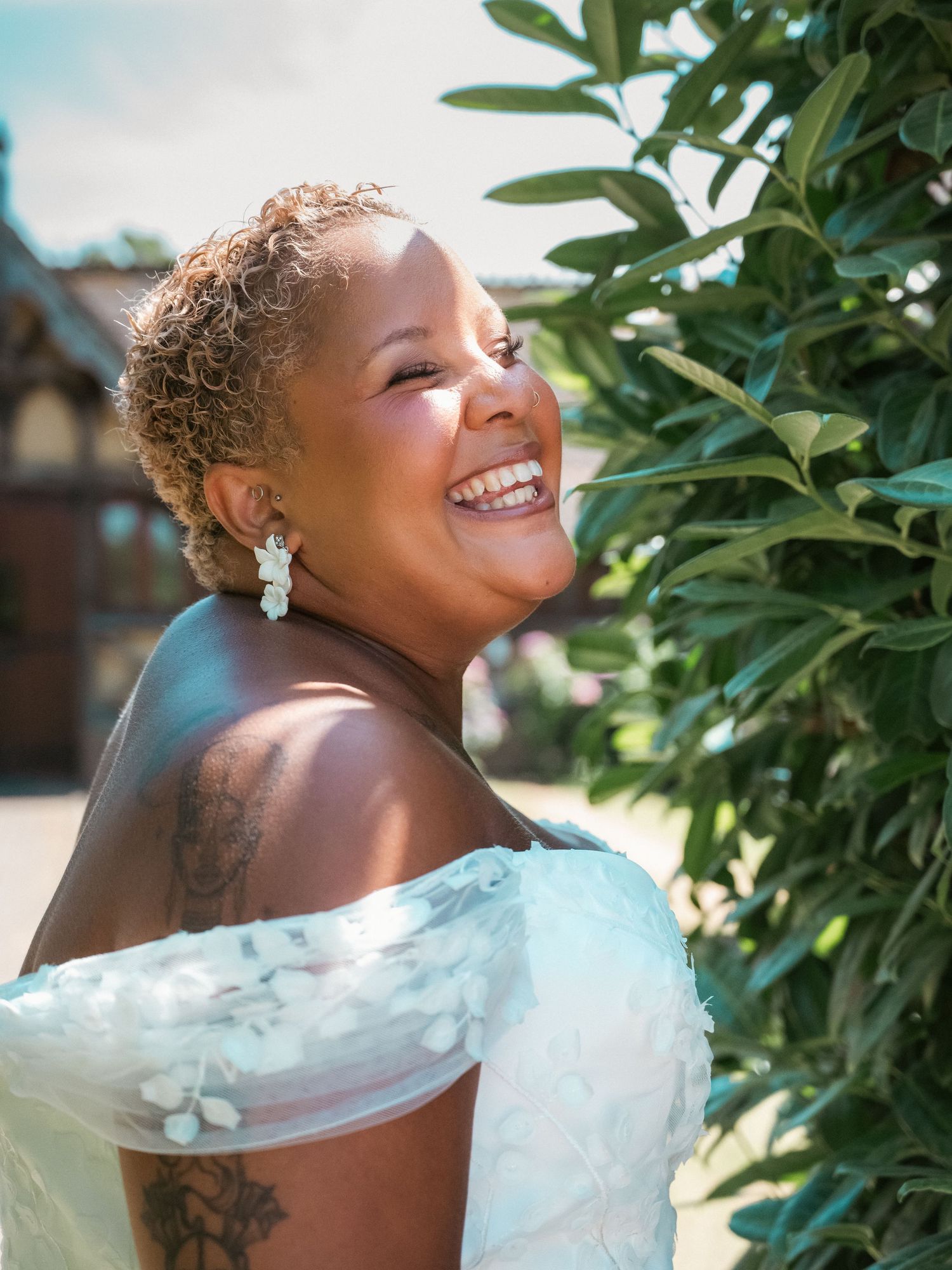 Bridal Portrait Laughing