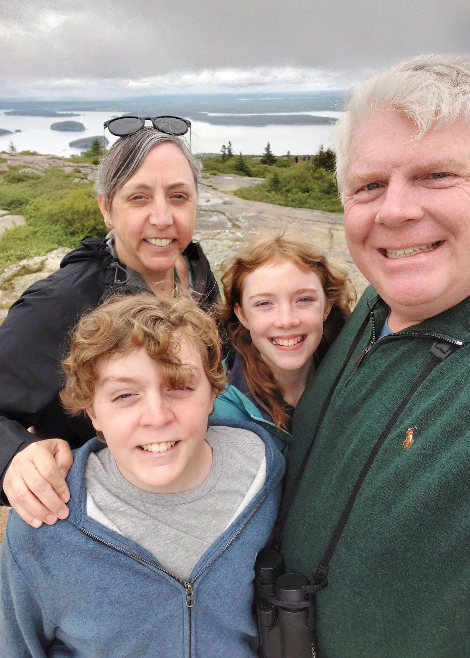 The photographer, MK Coppola in a selfie with her family on a family vacation in Maine.