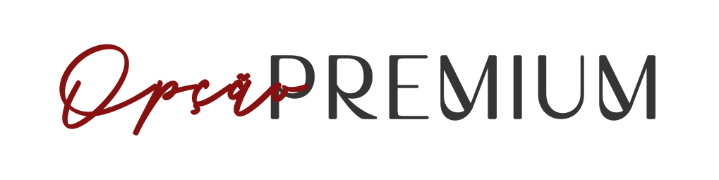 Opera Premium logo featuring elegant red cursive script paired with bold dark gray sans-serif typography.