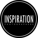 Black circular logo design with text layout.