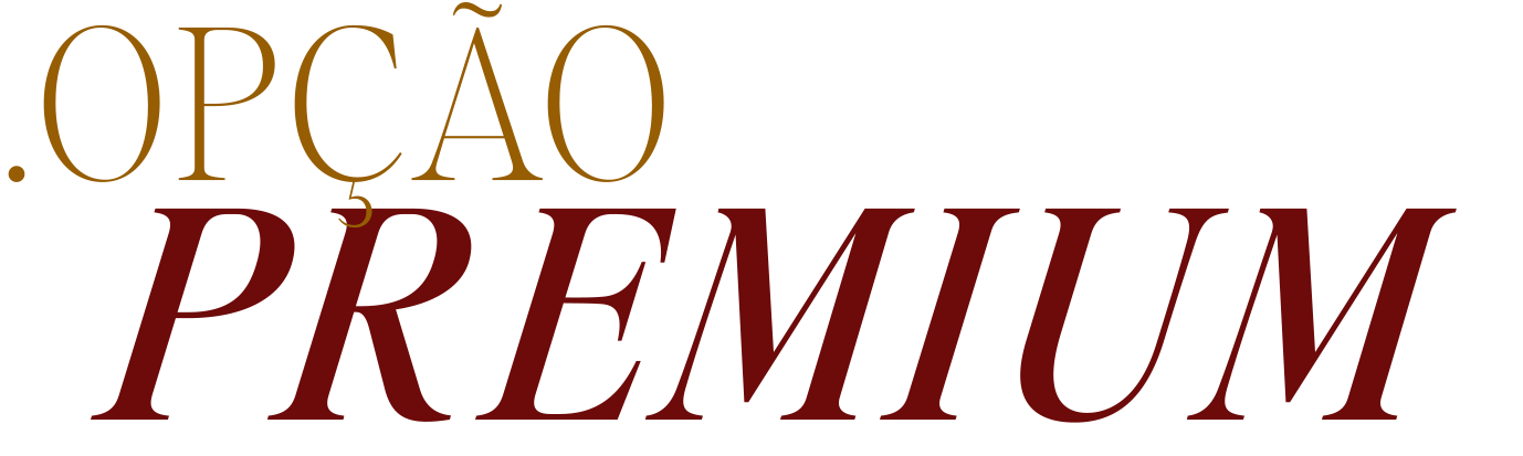 An elegant white and brown text logo displaying 'Premium Opcao' against a white background.