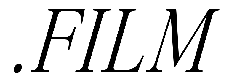 .FILM text appears in black letters with a dot prefix on a white background.