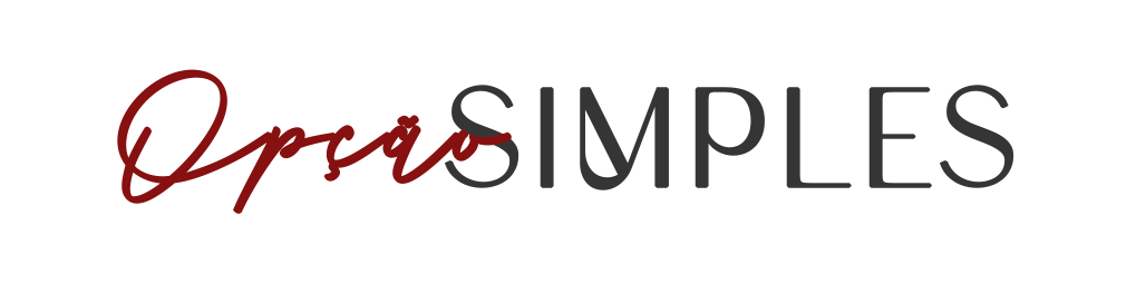 Opco Simples logo featuring elegant red cursive script paired with bold gray sans-serif typography on white background.