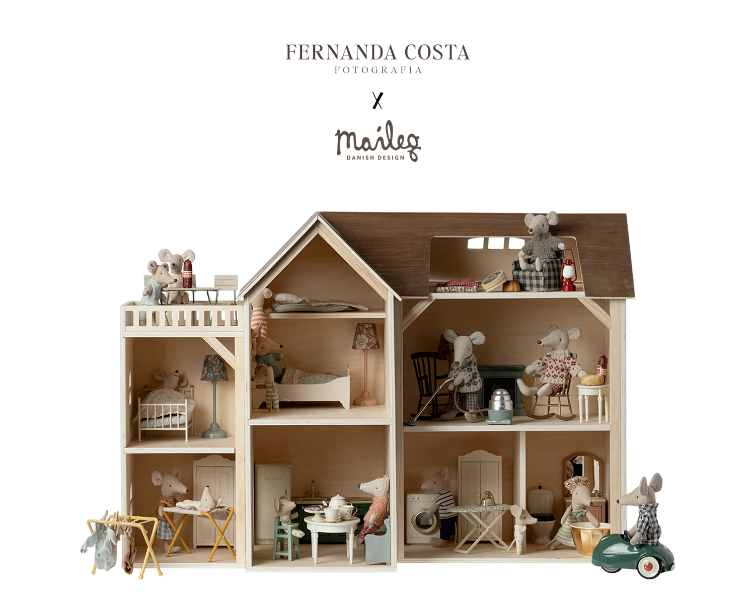 Multiple views of a miniature dollhouse interior showing tiny furnished rooms with detailed decor and furnishings.