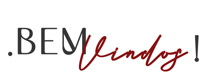 Black and dark red stylized text logo reading .BEM Vindos! on a white background.