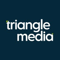 Triangle Media company logo in white text on a dark navy blue background.