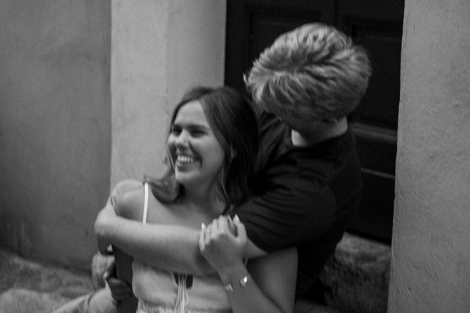 couples photos Rome Italy destination photography vintage black and white