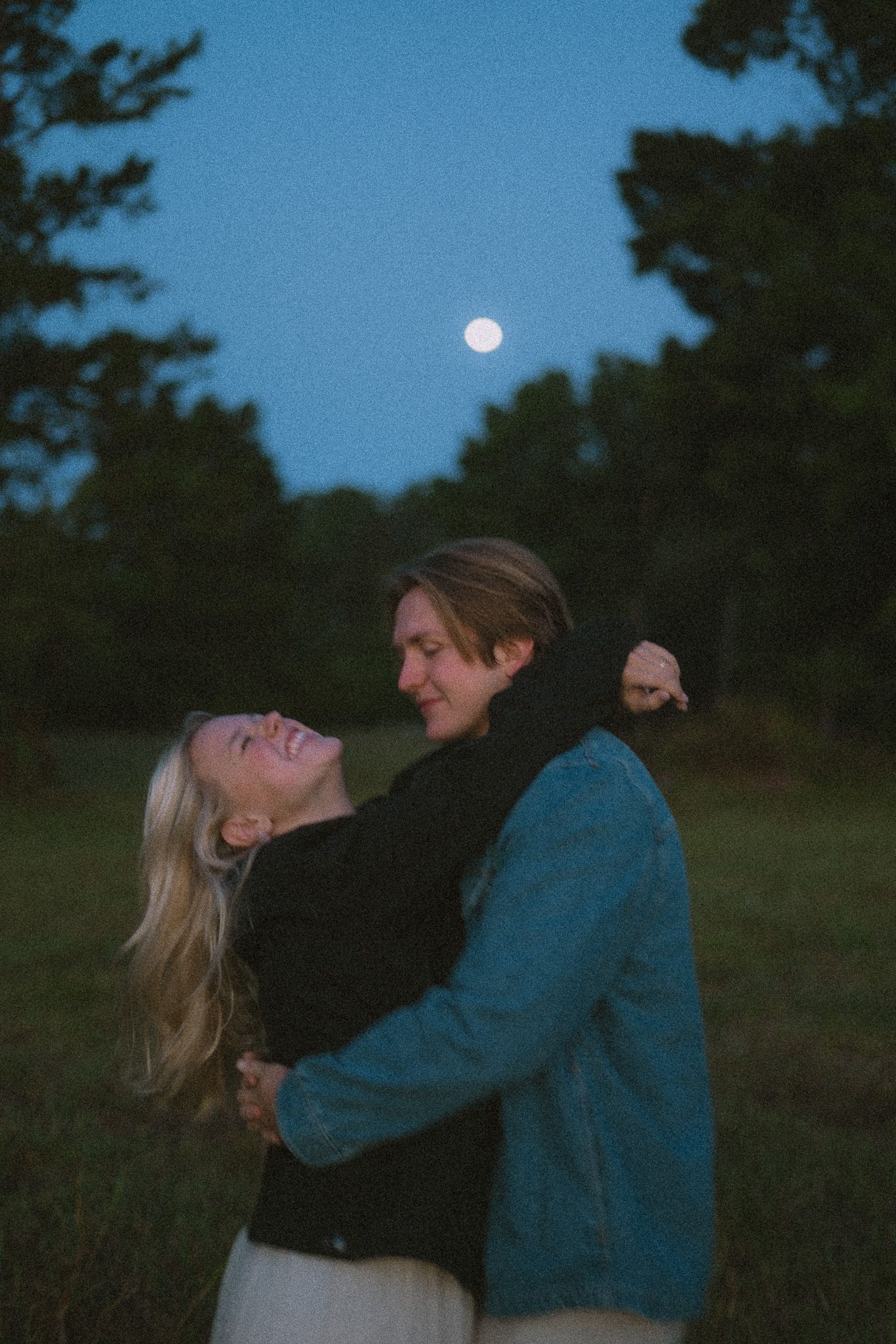 engagement photographer glowy moon photo