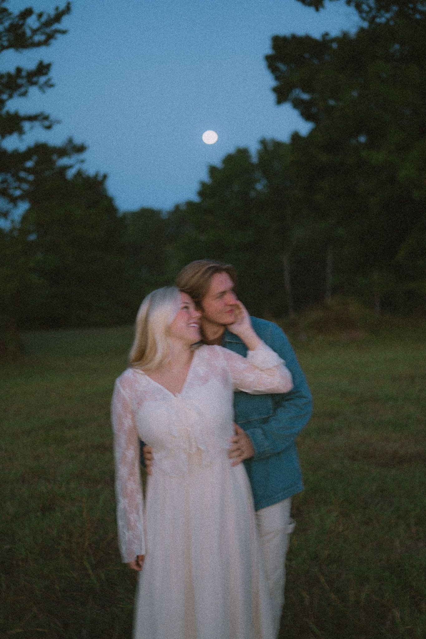 engagement photographer glowy moon photo