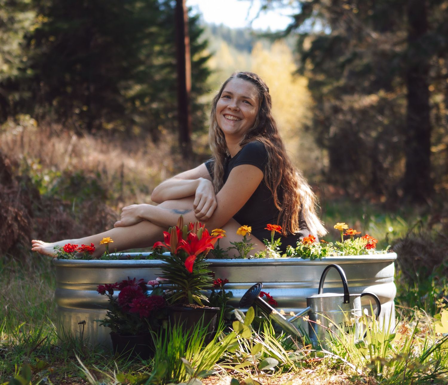 theme, floral, portrait