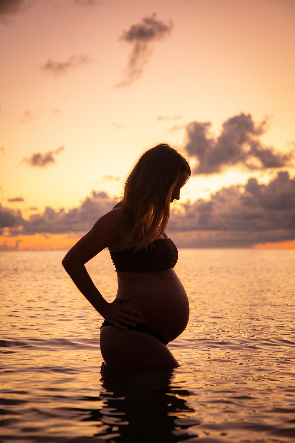 Bermuda Wedding Photographer Maternity photography sunset water
