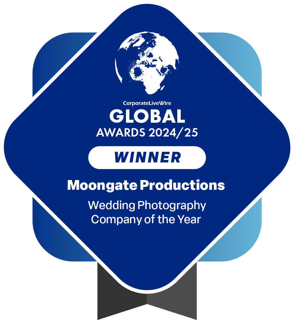 Corporate LiveWire Global Awards winner badge for wedding photography excellence.