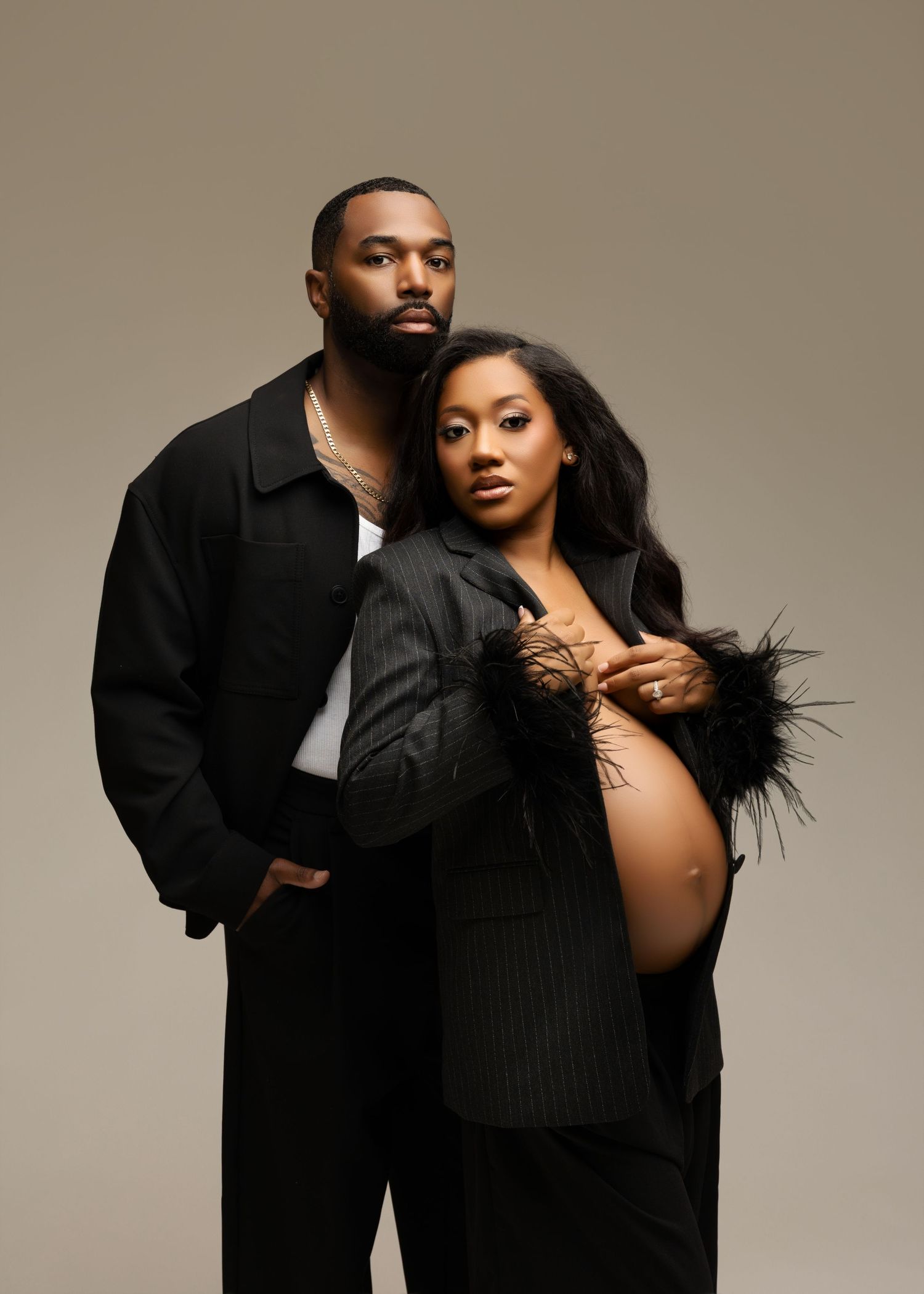 studio maternity portrait Oklahoma County