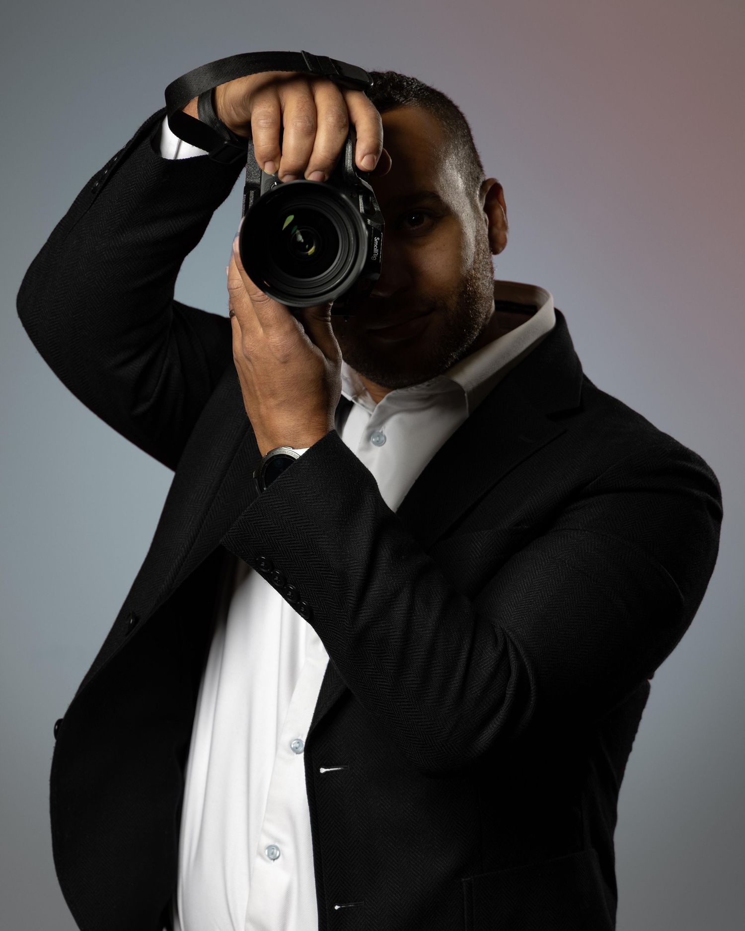 Professional headshot photography in Calgary with refined studio-style posing