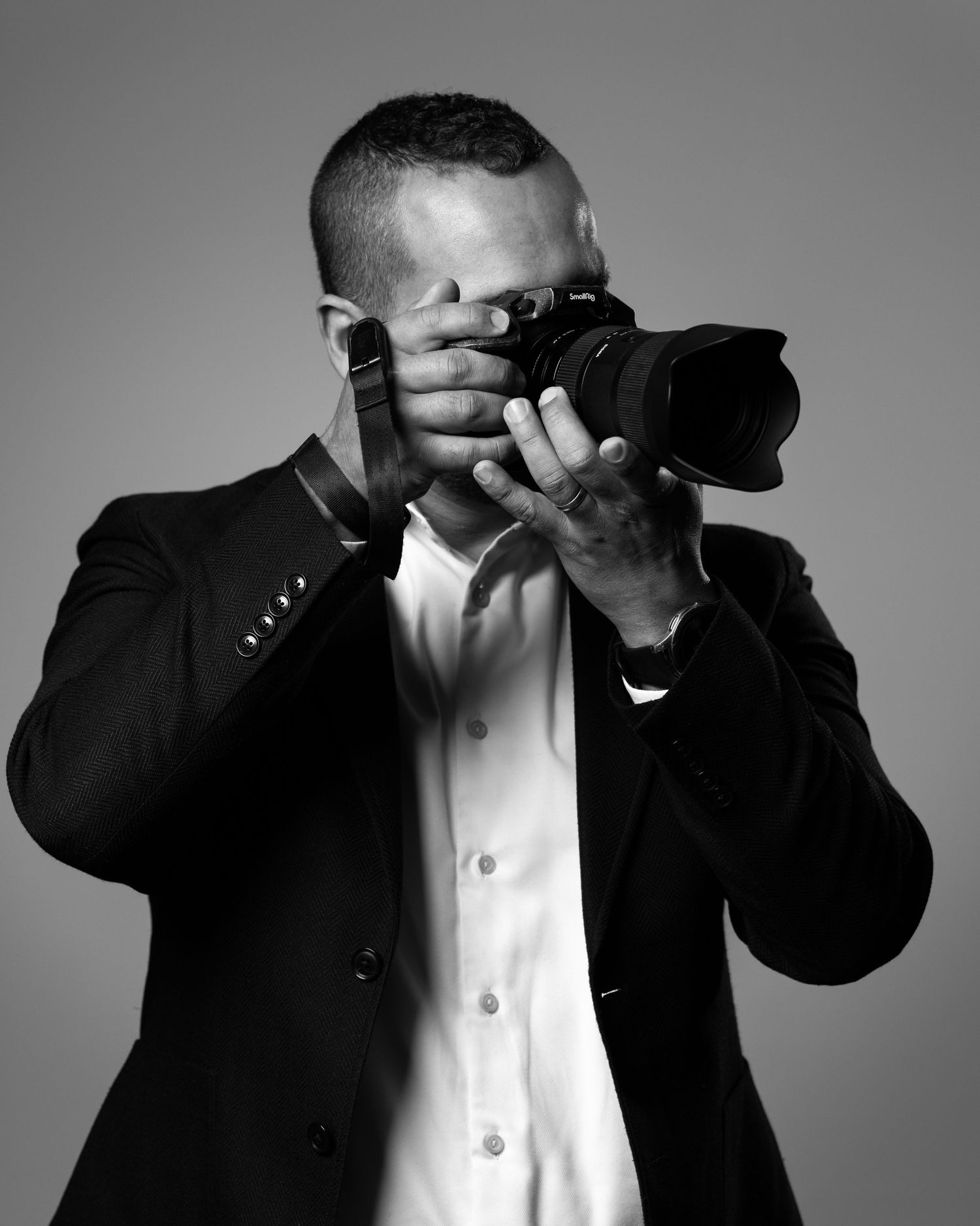 Professional headshot photography in Calgary with refined studio-style posing