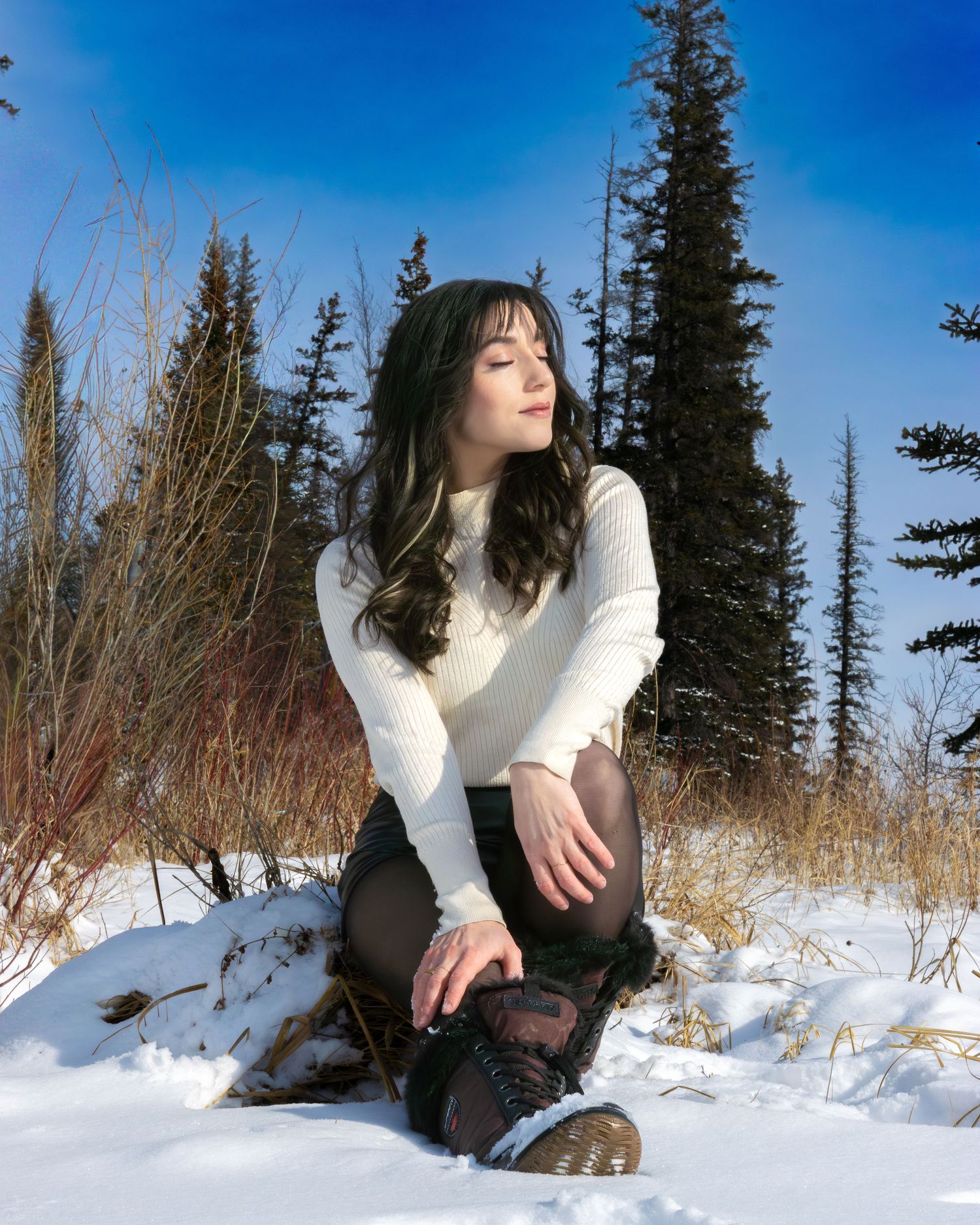 Creative portrait photography in Calgary with luxury editorial lighting