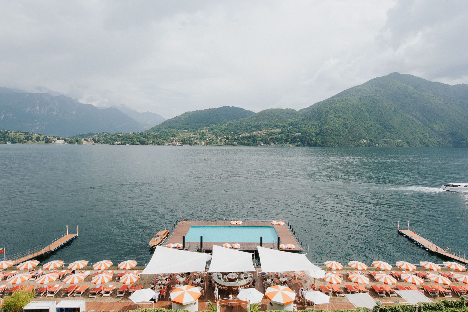 Luxury wedding venue view at Hotel Tremezzo on Lake Como