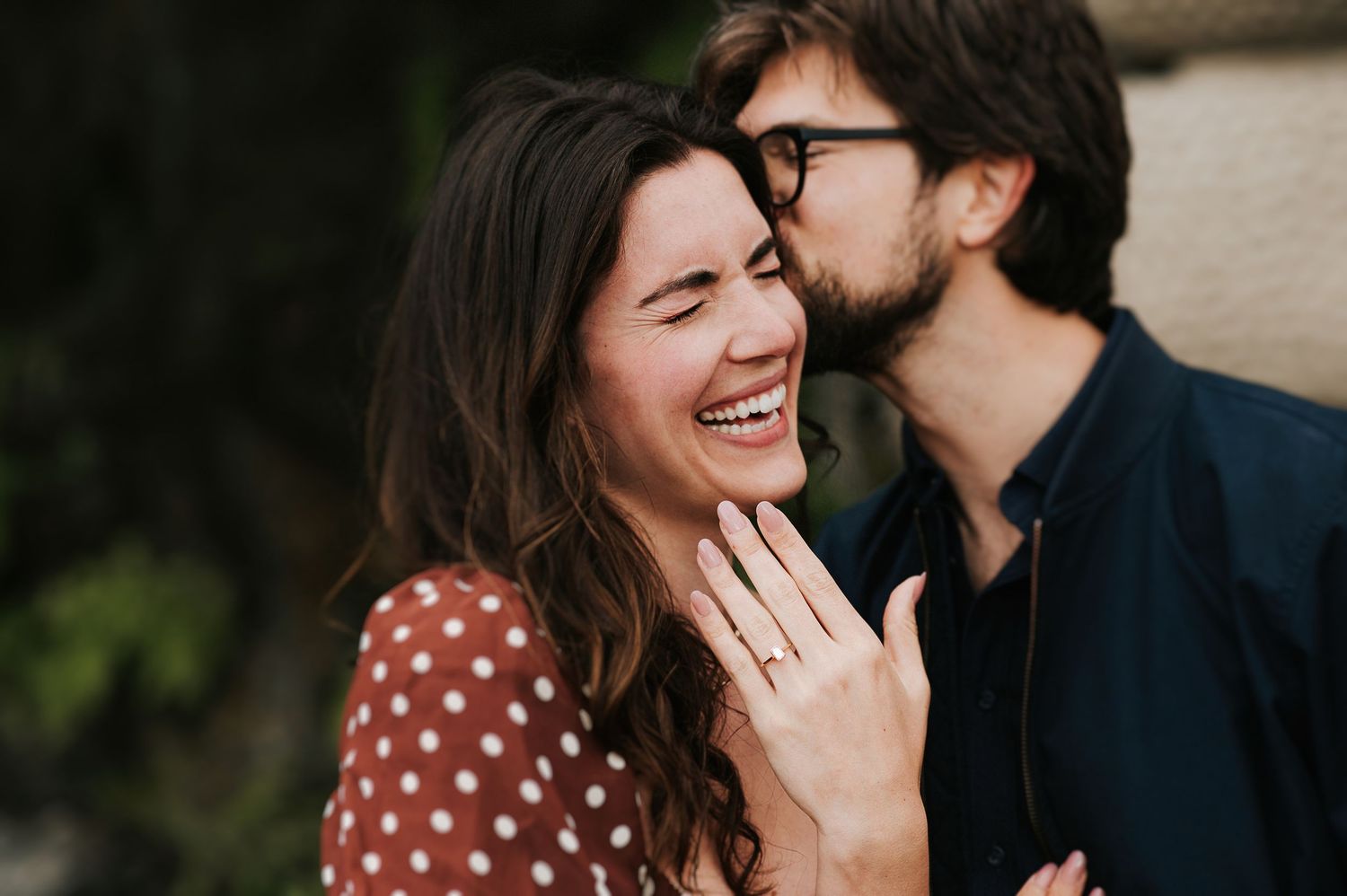 Engaged couple portrait during a Florence proposal in Tuscany