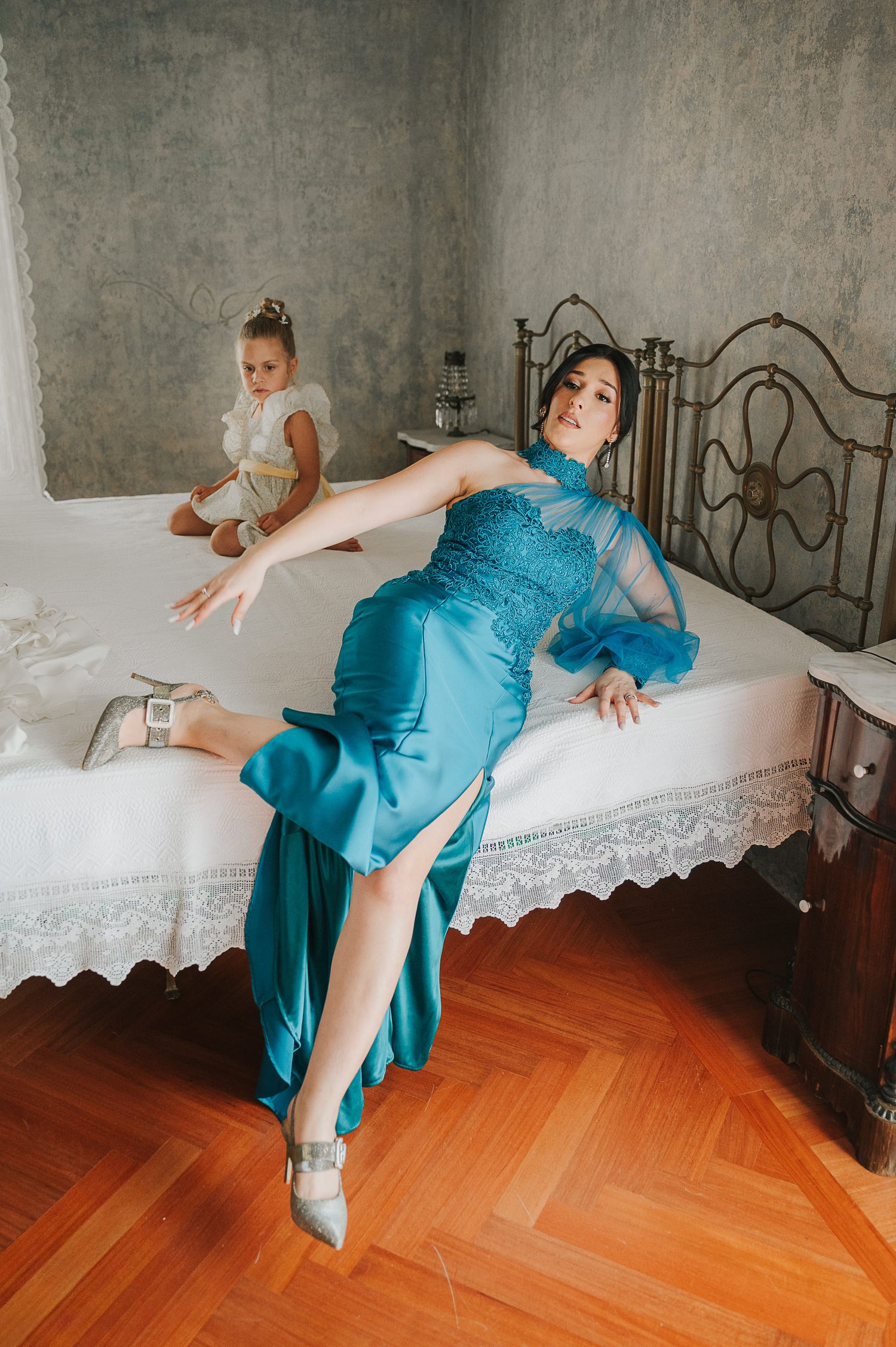 Editorial-style bridal preparation photographed during a luxury destination wedding at Tenuta Savoca in Sicily