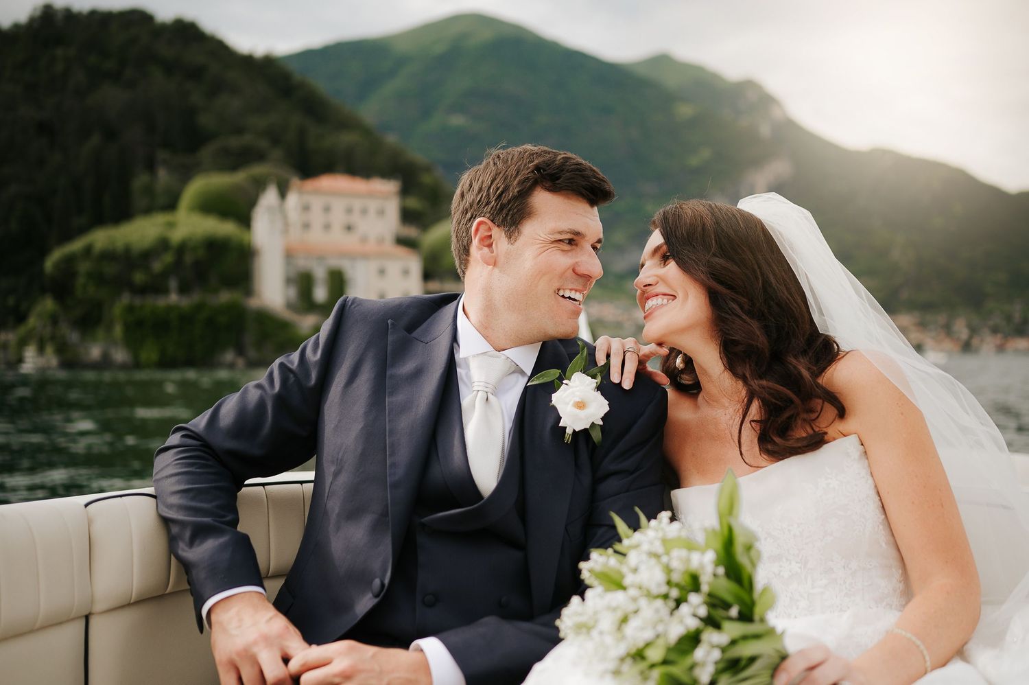 Intimate couple portrait during a luxury Lake Como wedding, photographed in a natural and timeless style