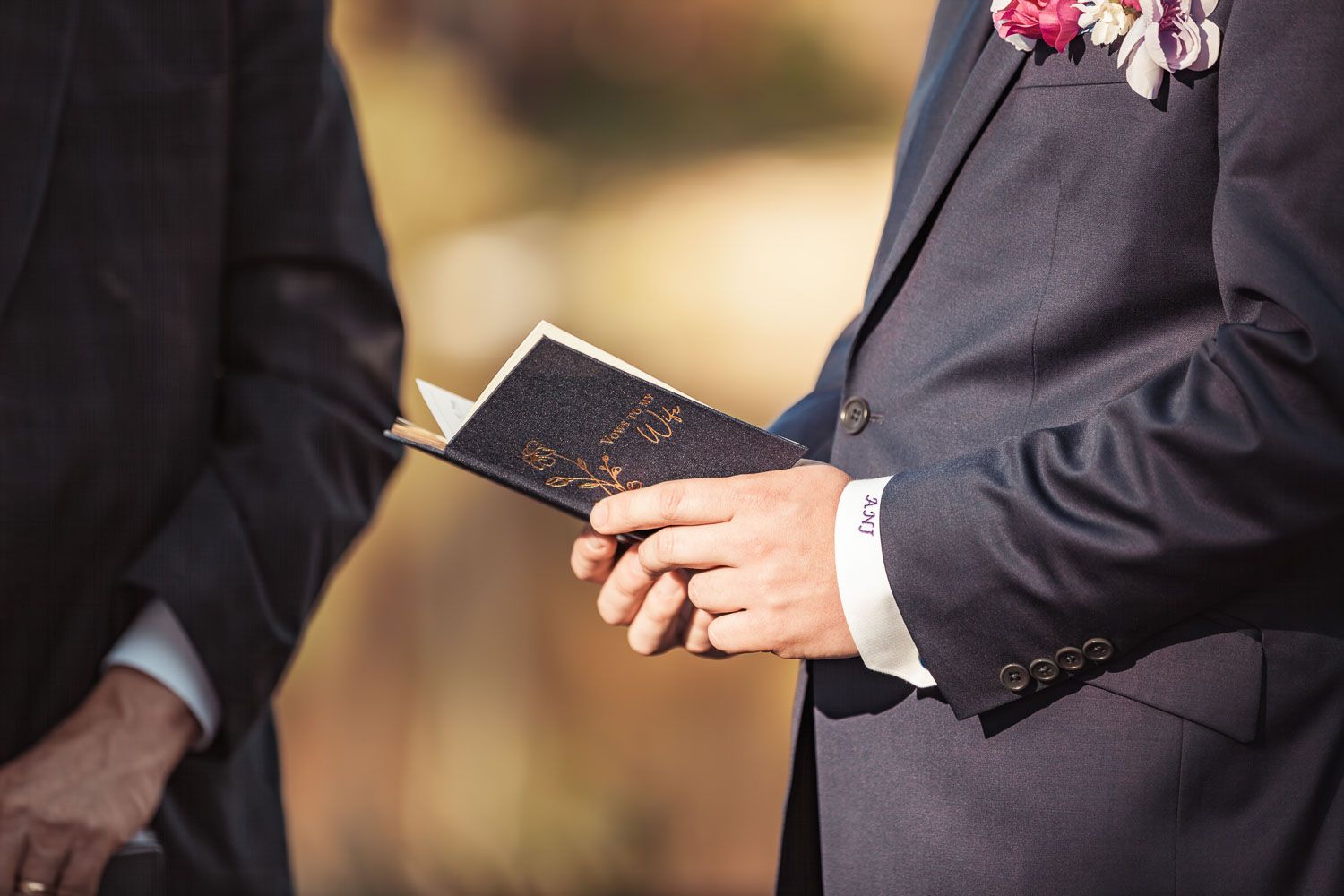 Vow book during wedding at June Norcross Webster Scout Reservation in Ashford, Connecticut captured by illuminate the stars Photography