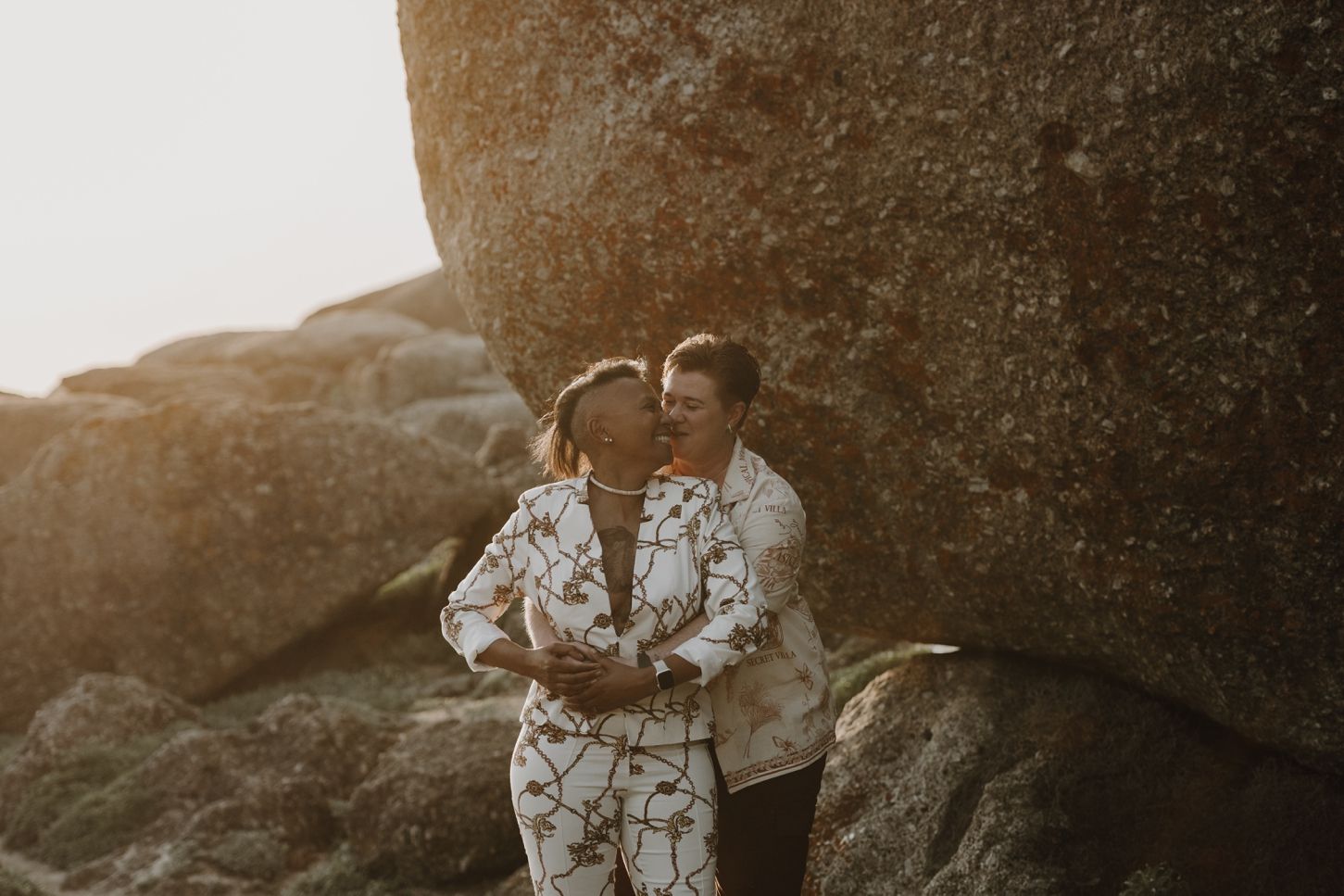 couple portrait lgbtq warm light
romantic nostalgia 
Llandudno Beach Cape Town South Africa
Plain Blue Wedding Photo & Film
