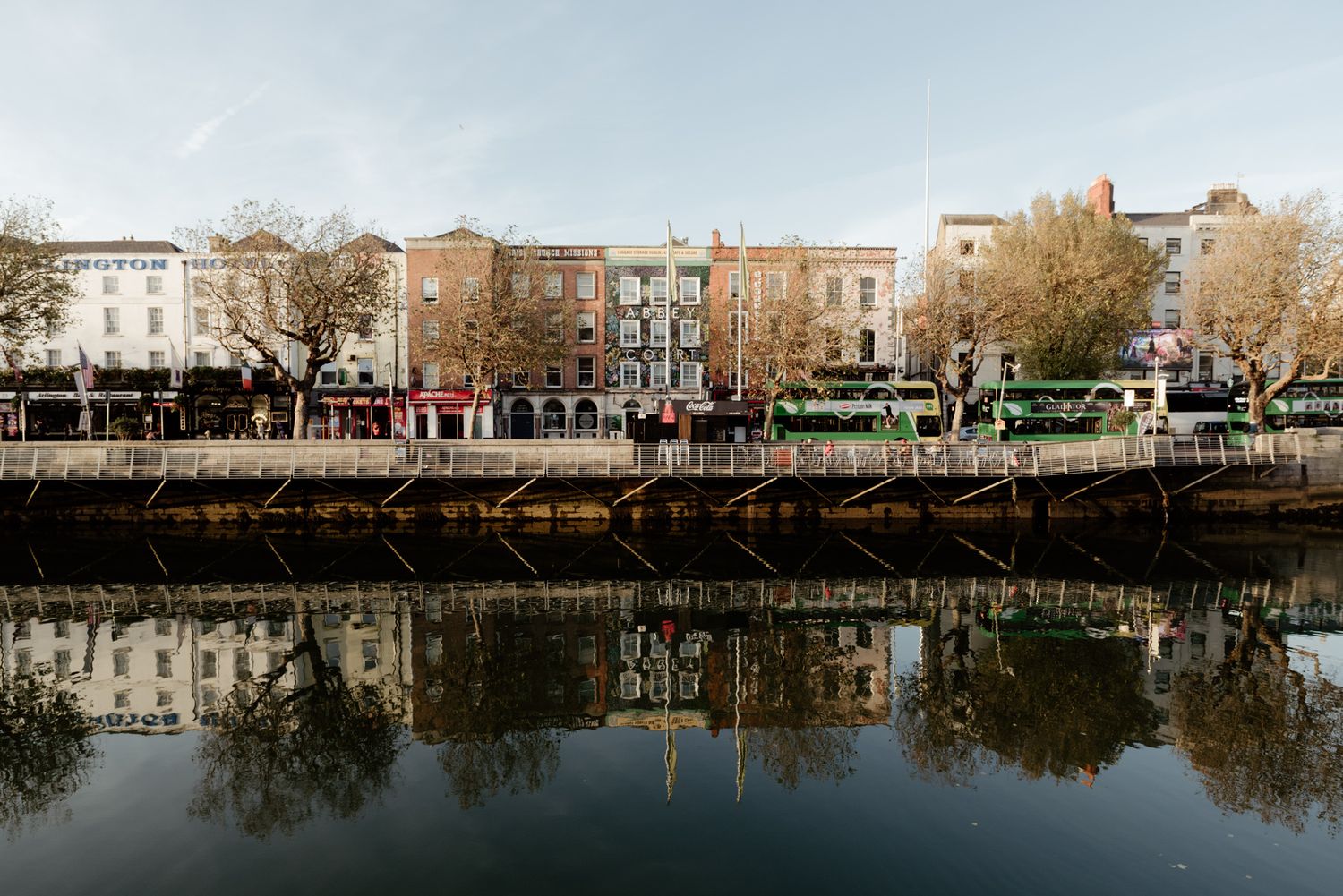 View of the River Liffey during a day exploring Dublin, Ireland