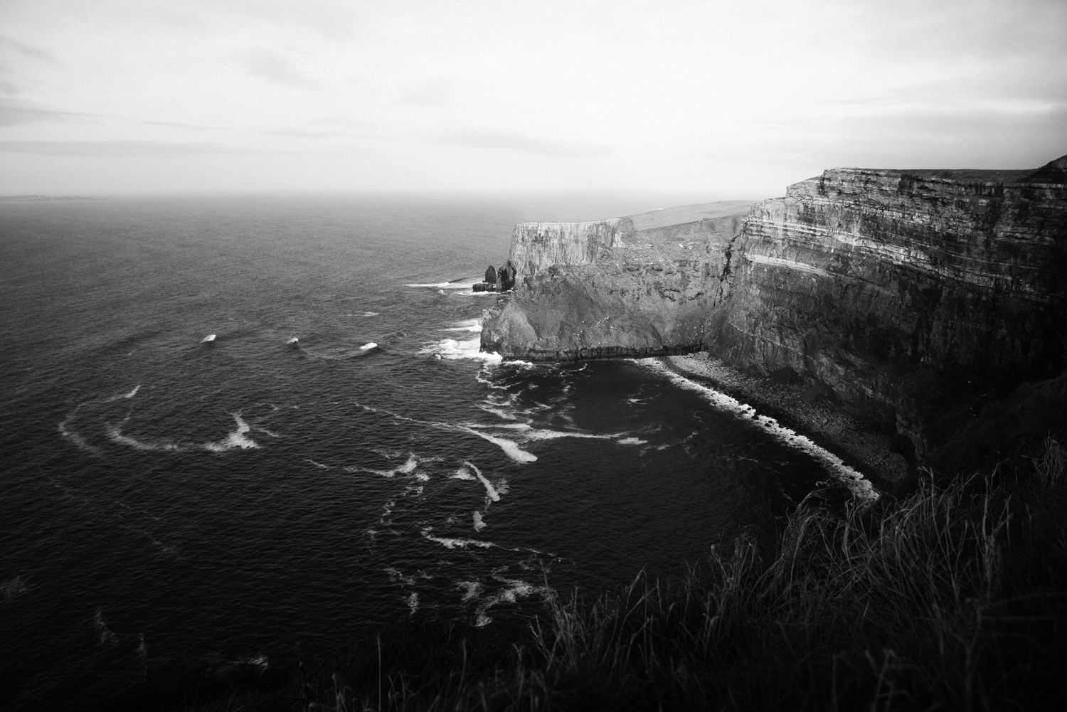 Cliffs of Moher rising above the Atlantic Ocean in County Clare, Ireland