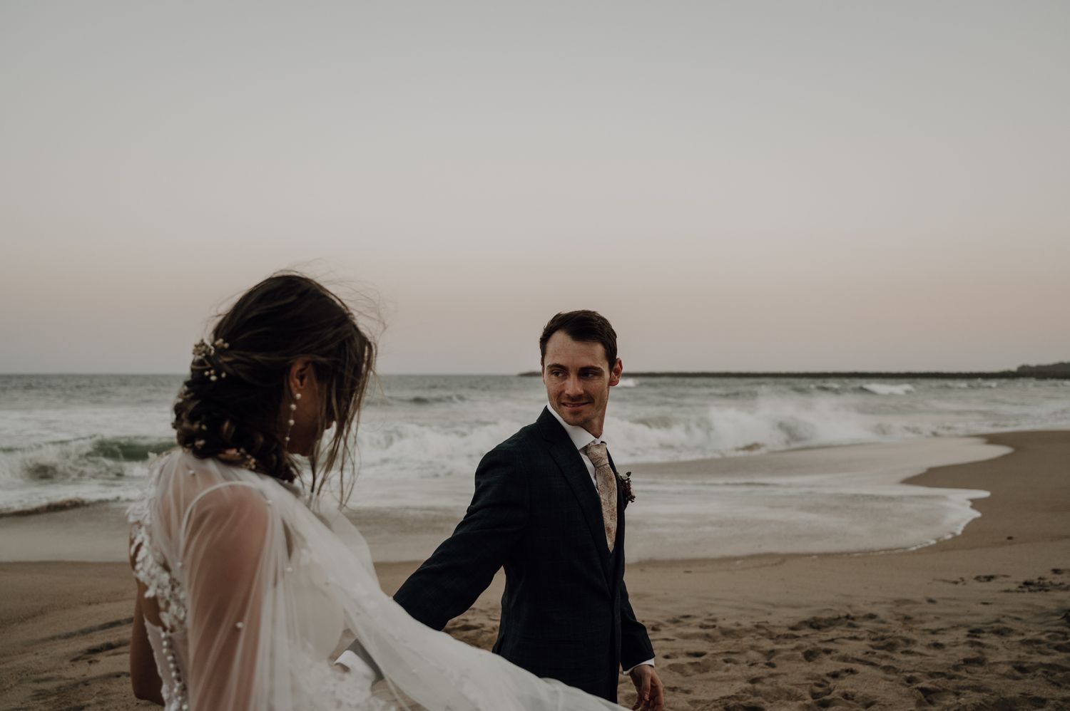 wedding couple portrait beach documentary intimate contemporary Richard's Bay KwaZulu-Natal South Africa Plain Blue Wedding Photo & Film