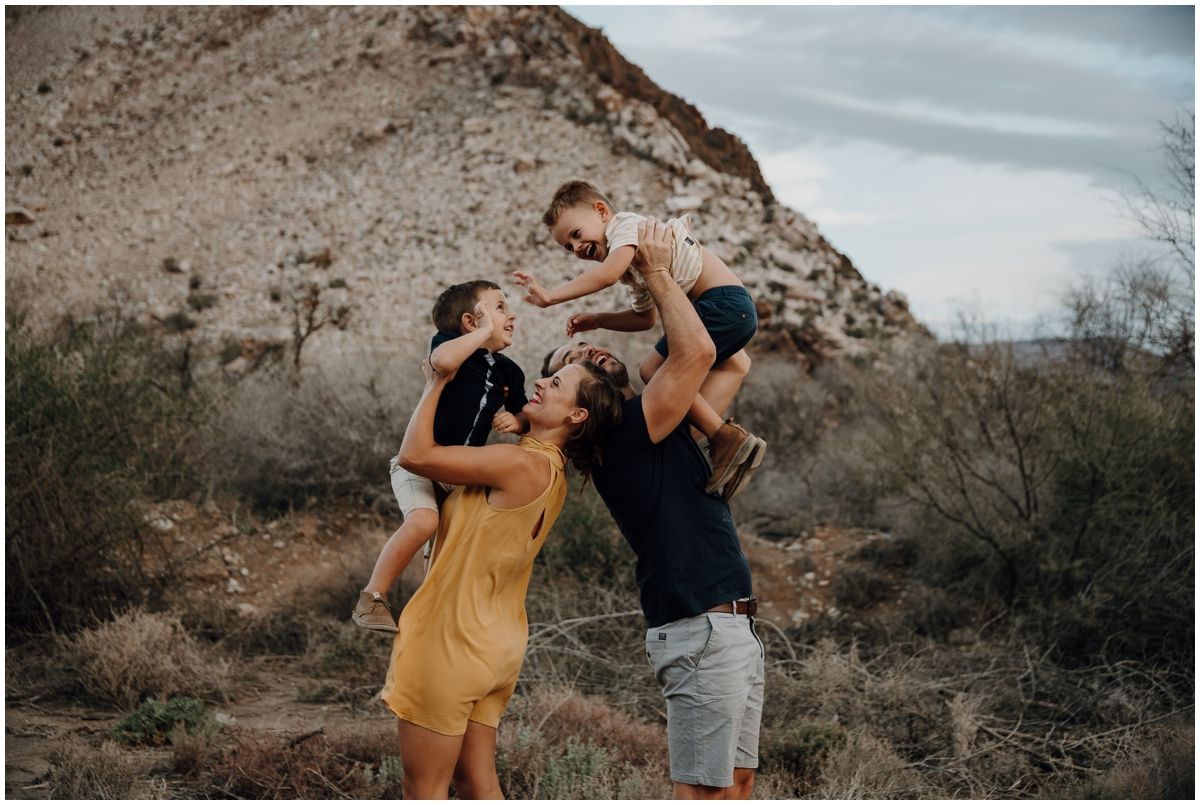 family portrait Prince Albert Karoo South Africa Plain Blue Studio