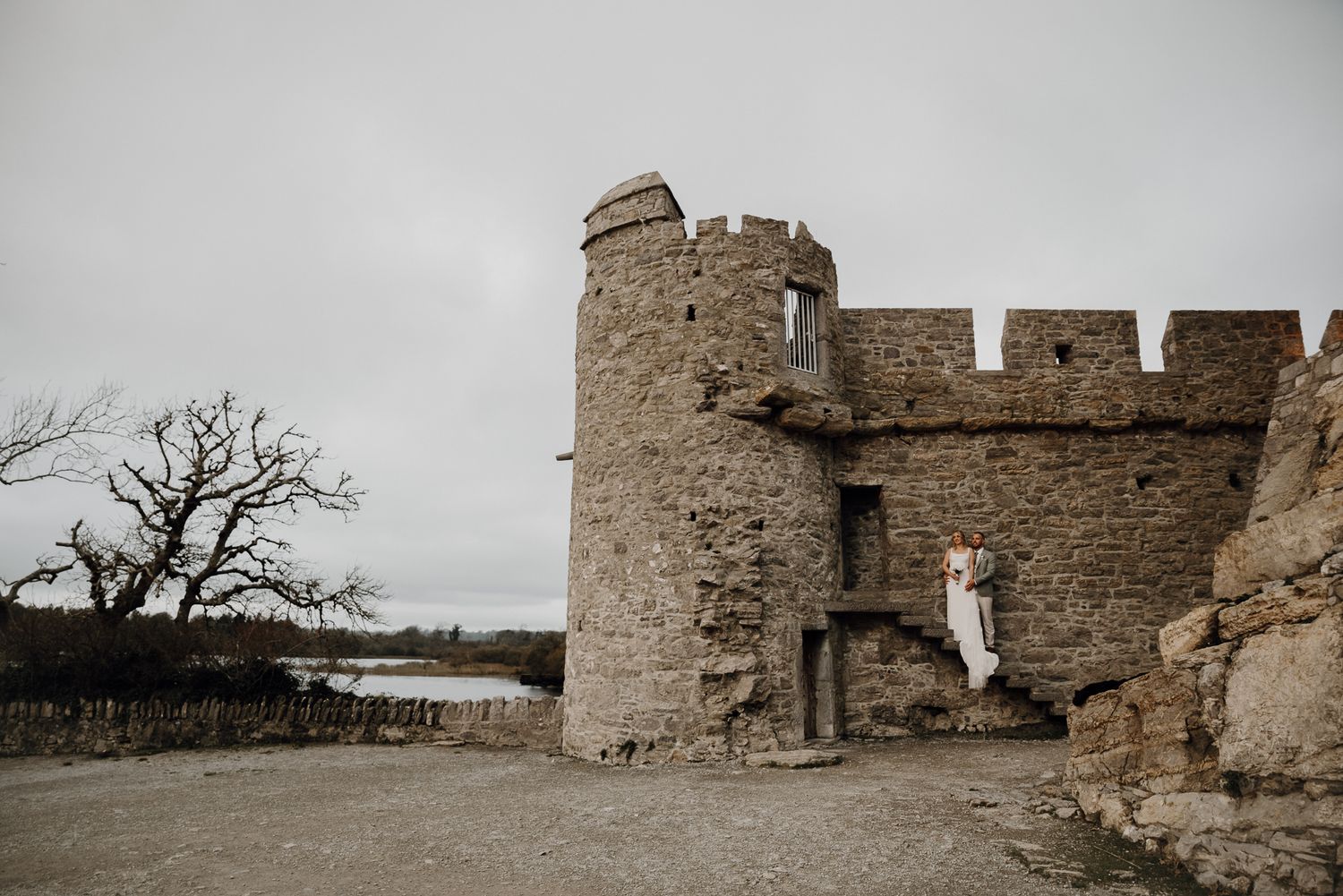 Aisling and Johann's couple portrait session at Ross Castle, Killarney, Ireland