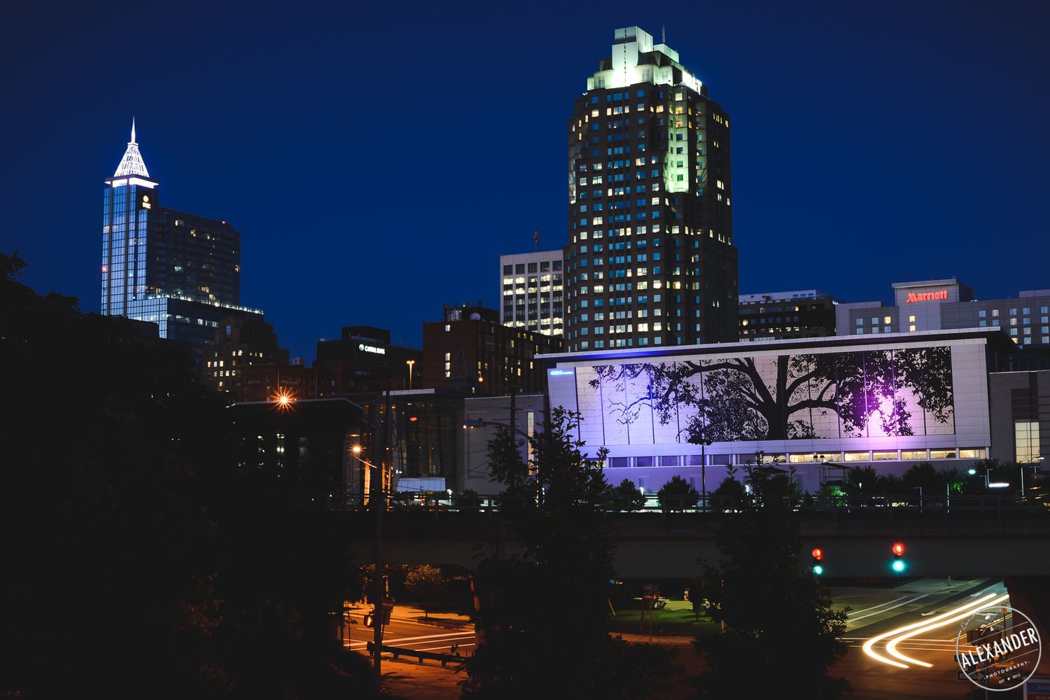 Night cityscape Raleigh for High Point Electrical - 4Adventure Media.