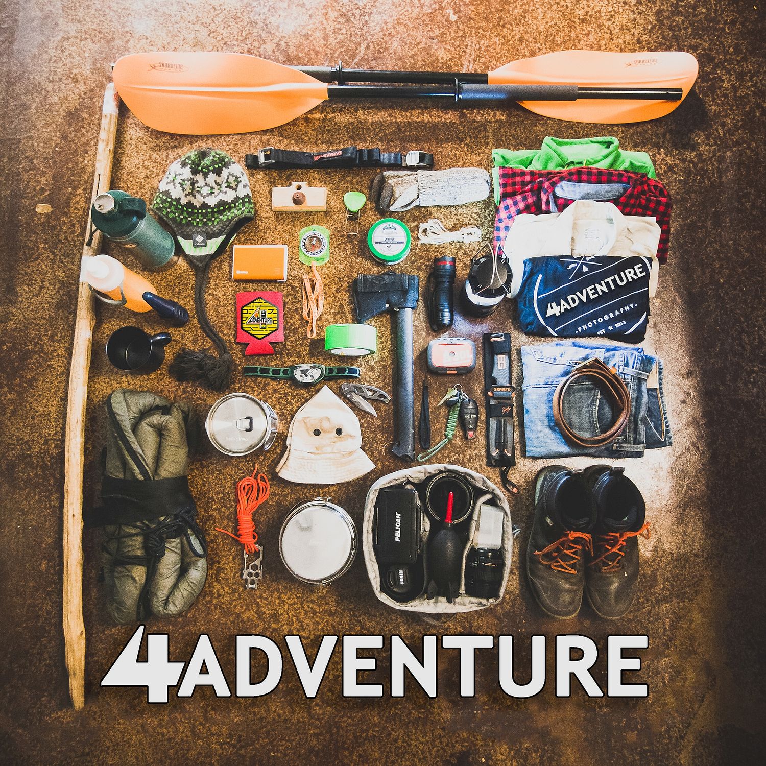 Adventure gear flatlay Burlington HVAC - 4Adventure Media.
