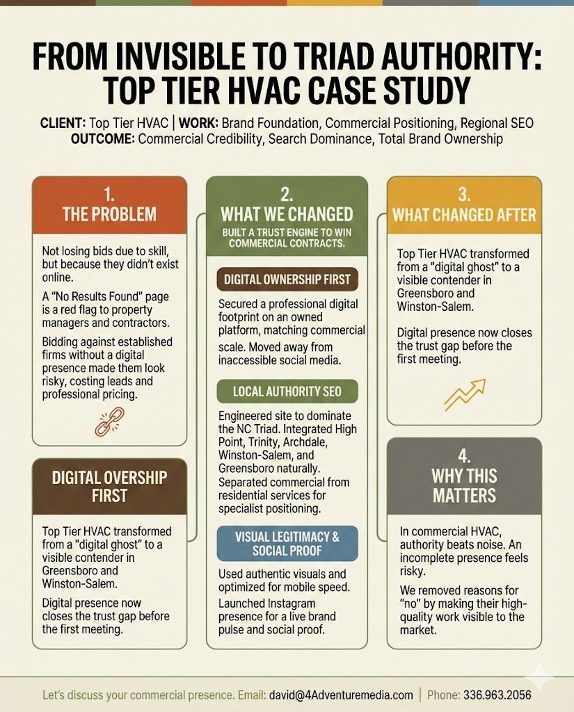 Top Tier HVAC infographic for High Point Remodeling - 4Adventure Media.