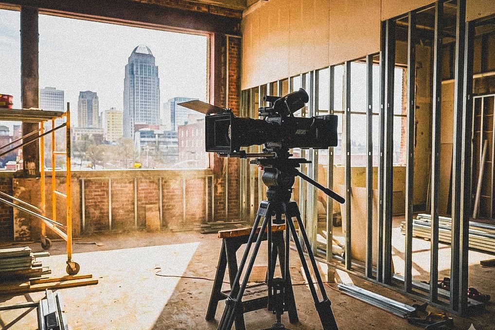High-resolution professional photography of a contractor working on a commercial site in Winston-Salem, NC.
