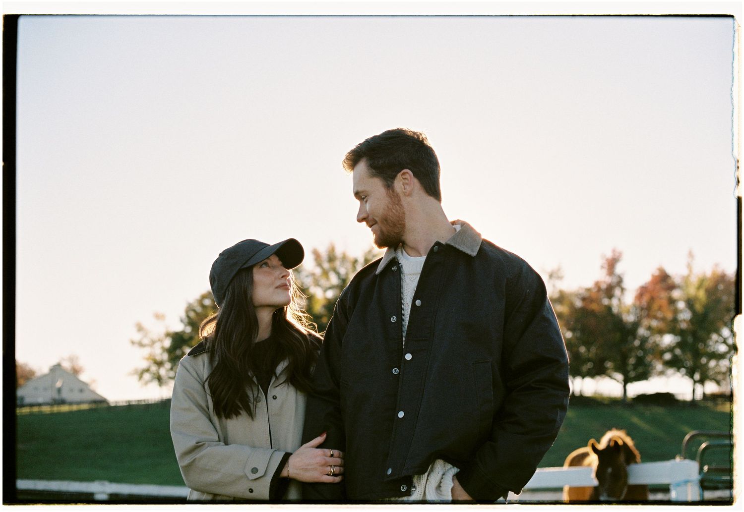 couples fall engagement photoshoot