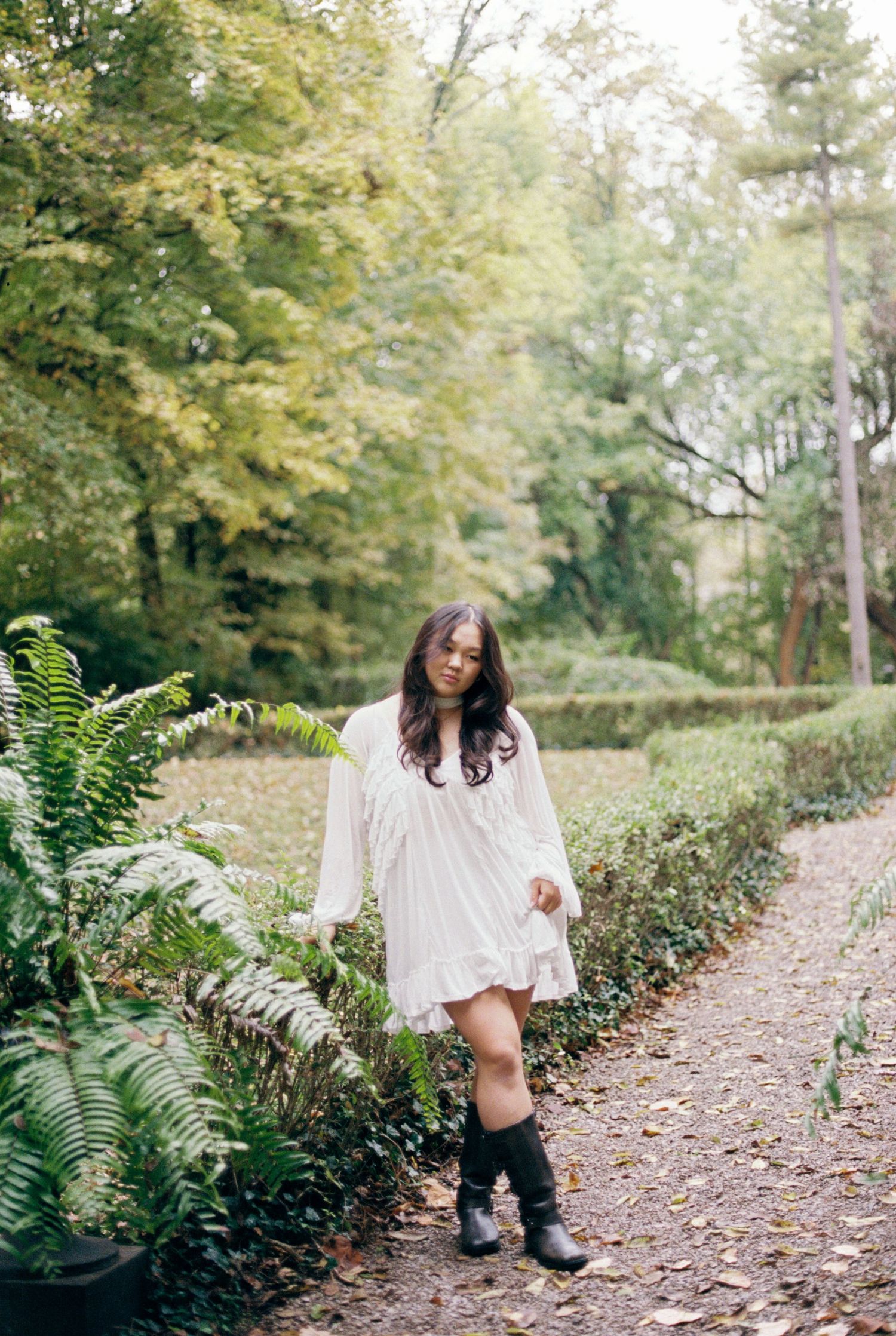 minimalist fashion photography with organic composition