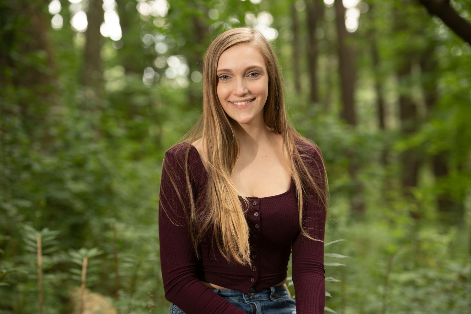 High school senior portrait taken in New Hampshire by a professional senior photographer.
