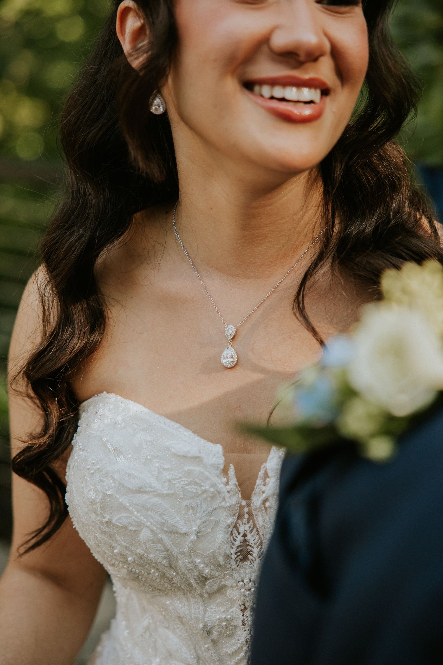 Detailed Shot of Bride at Wedding, Shot by Dylan Spangler